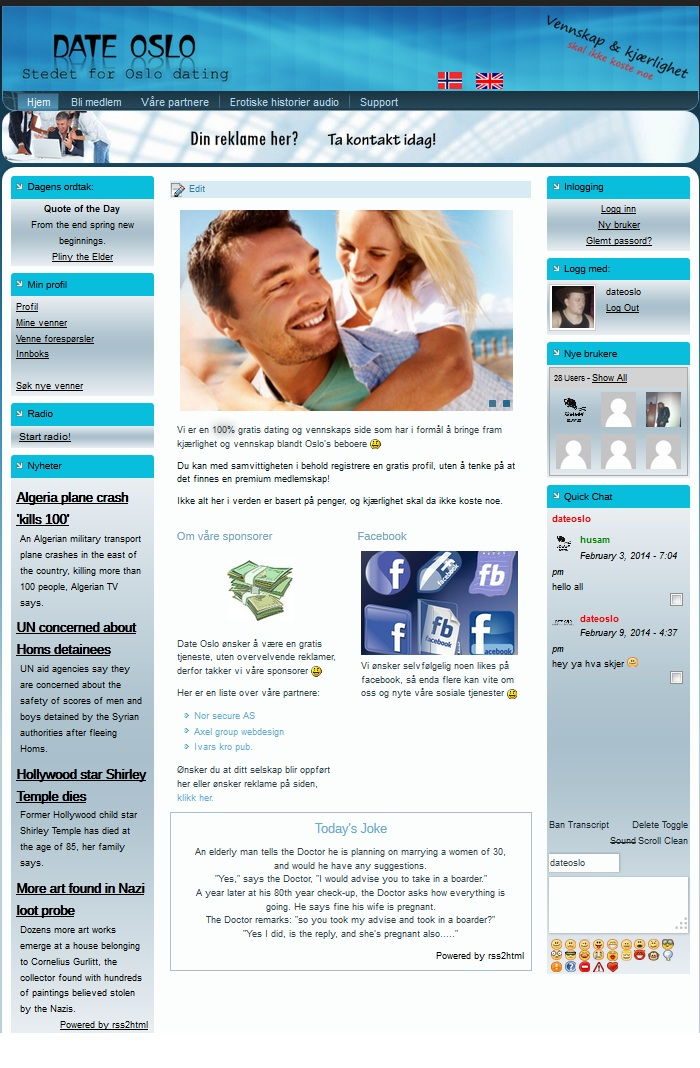 Dating site webdesign